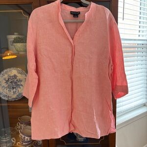 Magaschoni Pink/Peach 100% Linen Two Piece Set